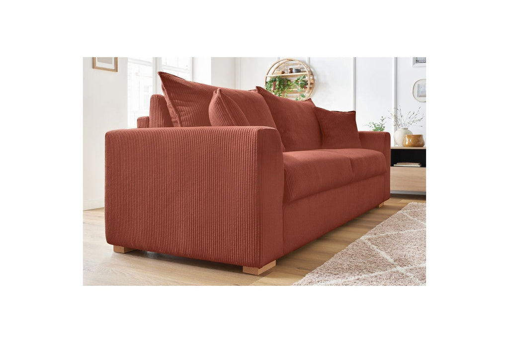 Augustin - Canapé Droit Convertible Ouverture Express - Velours Côtelé - 140X200