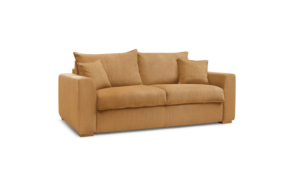 Augustin - Canapé Droit Convertible Ouverture Express - Velours Côtelé - 140X200