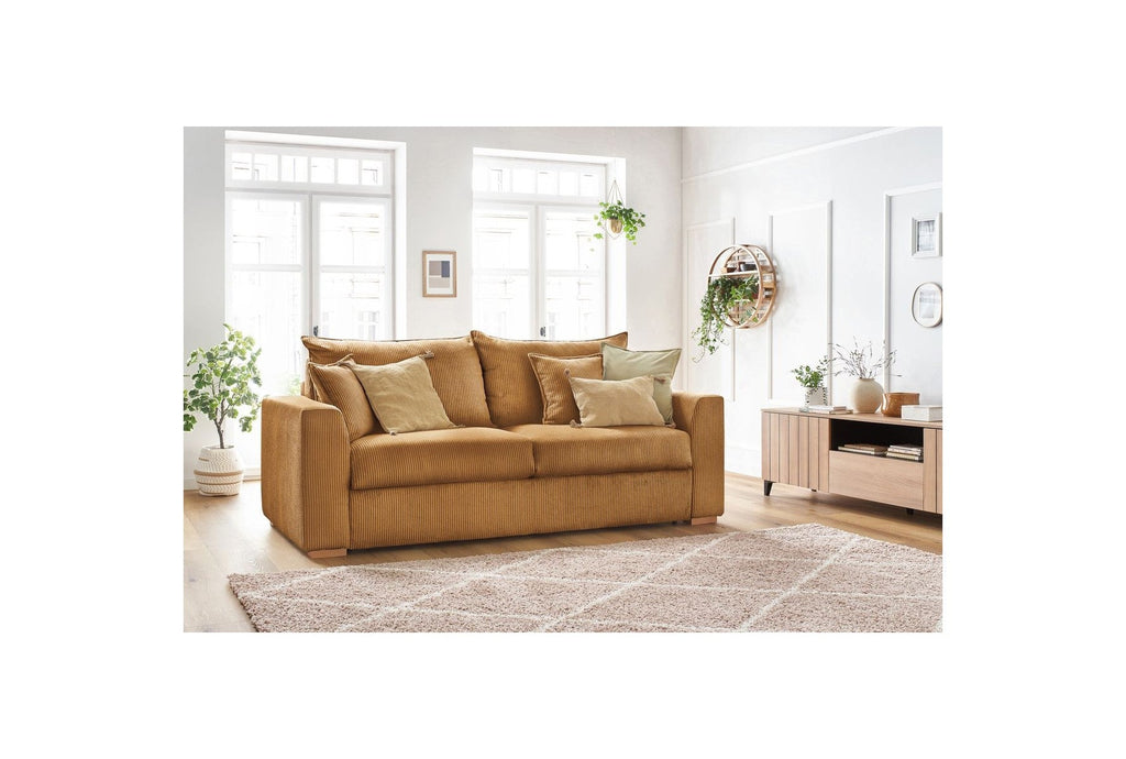 Augustin - Canapé Droit Convertible Ouverture Express - Velours Côtelé - 160X200