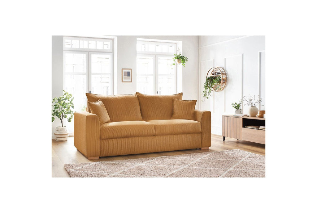 Augustin - Canapé Droit Convertible Ouverture Express - Velours Côtelé - 140X200