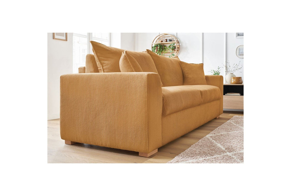 Augustin - Canapé Droit Convertible Ouverture Express - Velours Côtelé - 140X200