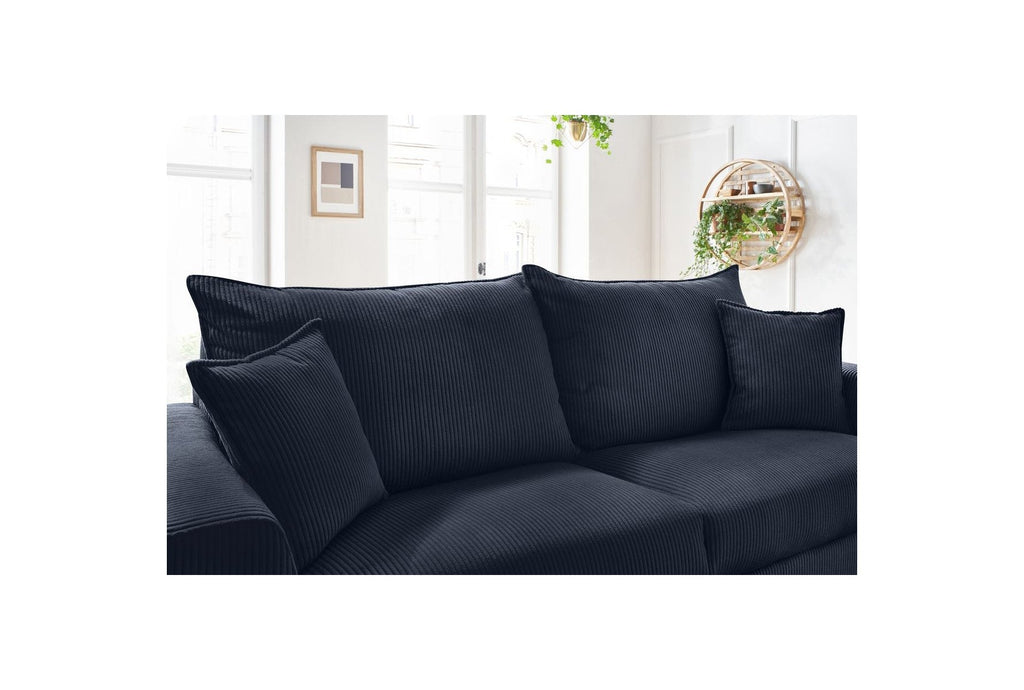Augustin - Canapé Droit Convertible Ouverture Express - Velours Côtelé - 160X200