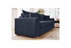 Augustin - Canapé Droit Convertible Ouverture Express - Velours Côtelé - 160X200