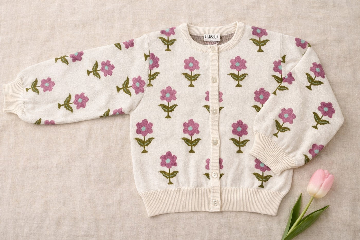 Cardigan Carla Tricot Jacquard - Enfant Fille