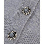 Cardigan Laine Gris Boutons-Bijoux - Femme - The Kooples - The Bradery
