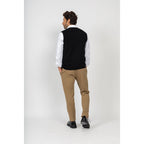 Cardigan Sans Manches Arthur Noir, Jersey, 100% Cachemire, 2 Fils - Homme - Perfect Cashmere - The Bradery