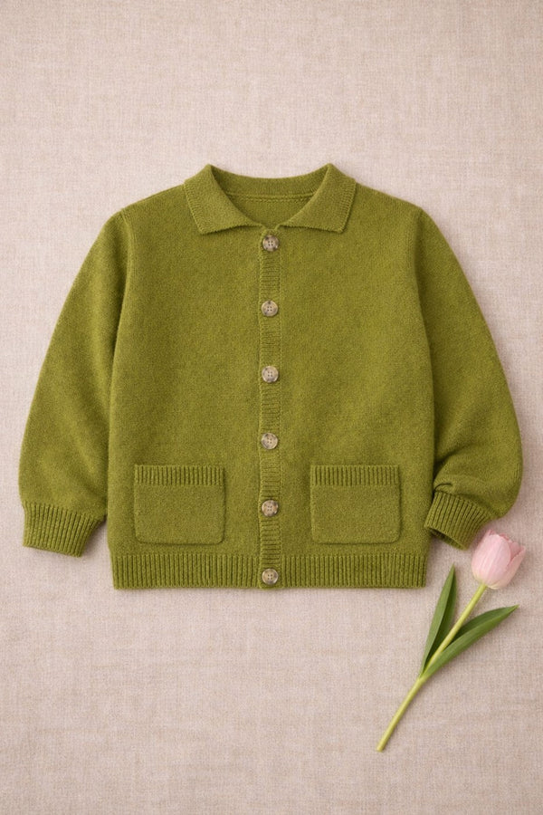 Cardigan Valentin Olive - Enfant Garçon