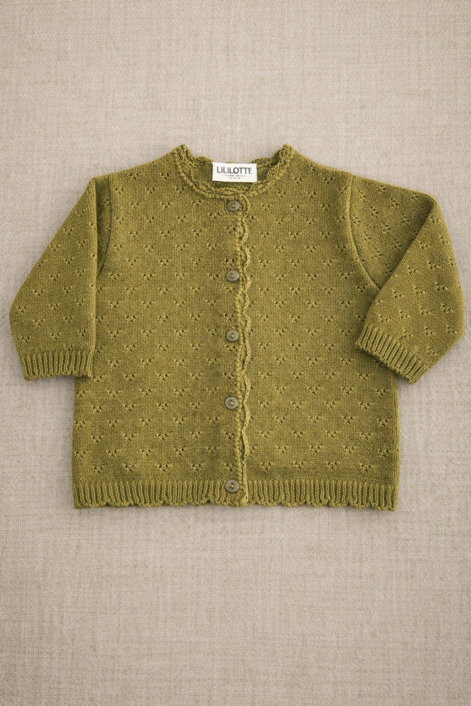 Cardigan Victoire Tricot Olive - Bébé Fille