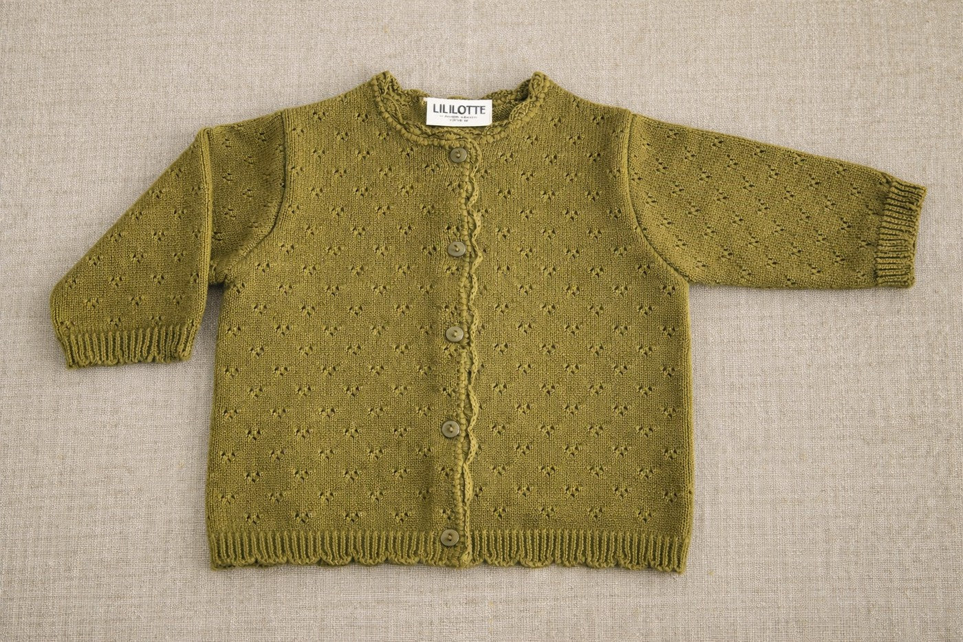 Cardigan Victoire Tricot Olive - Bébé Fille