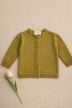 Cardigan Victoire Tricot Olive - Enfant Fille