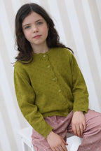 Cardigan Victoire Tricot Olive - Enfant Fille