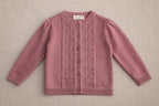 Cardigan Vincianne Tricot Vieux Rose - Enfant Fille