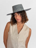 Chapeau Paille Carlota - Babyblue/Navyblue