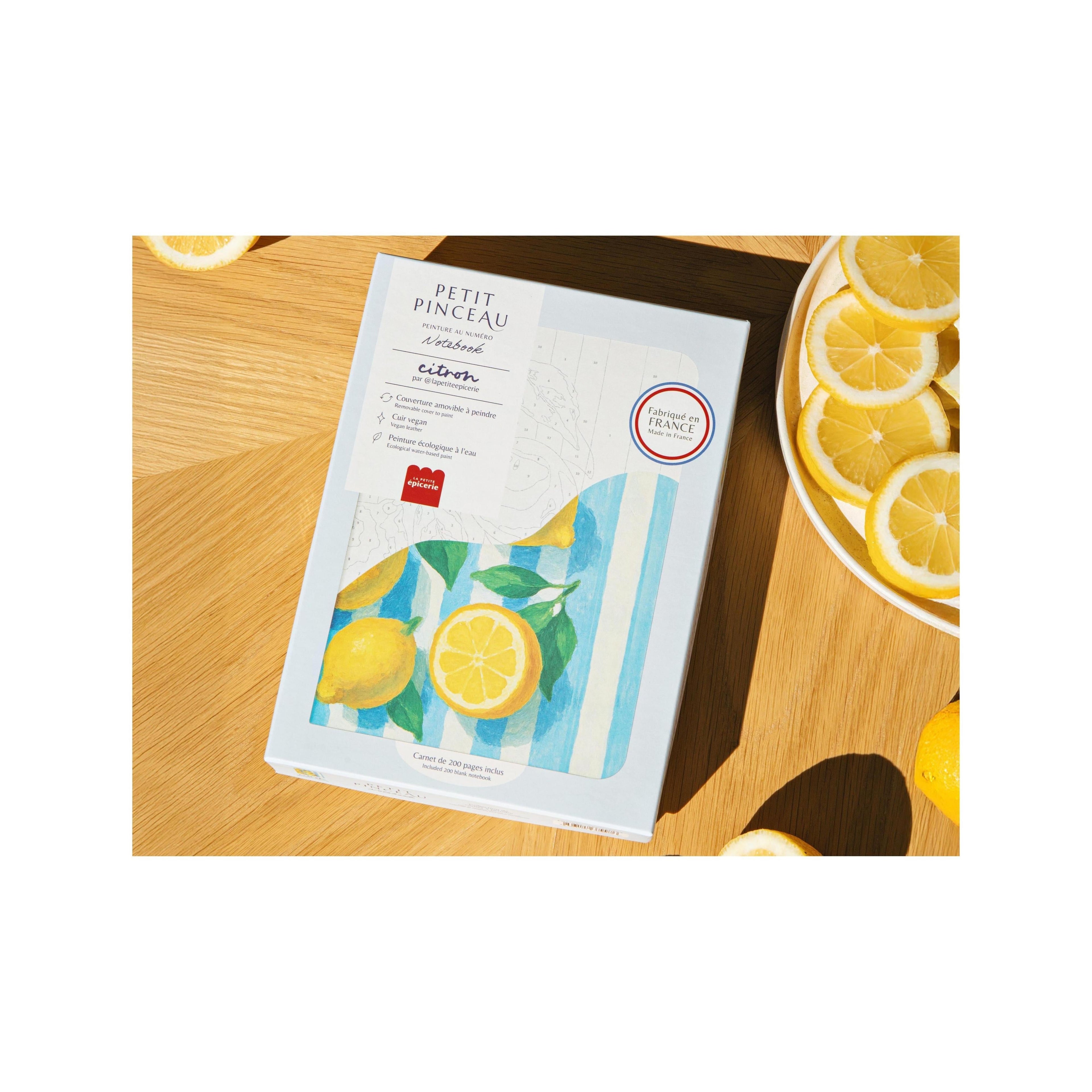 Carnet À Peindre - Notebook Peinture Au Numéro - Petit Pinceau - Citrons