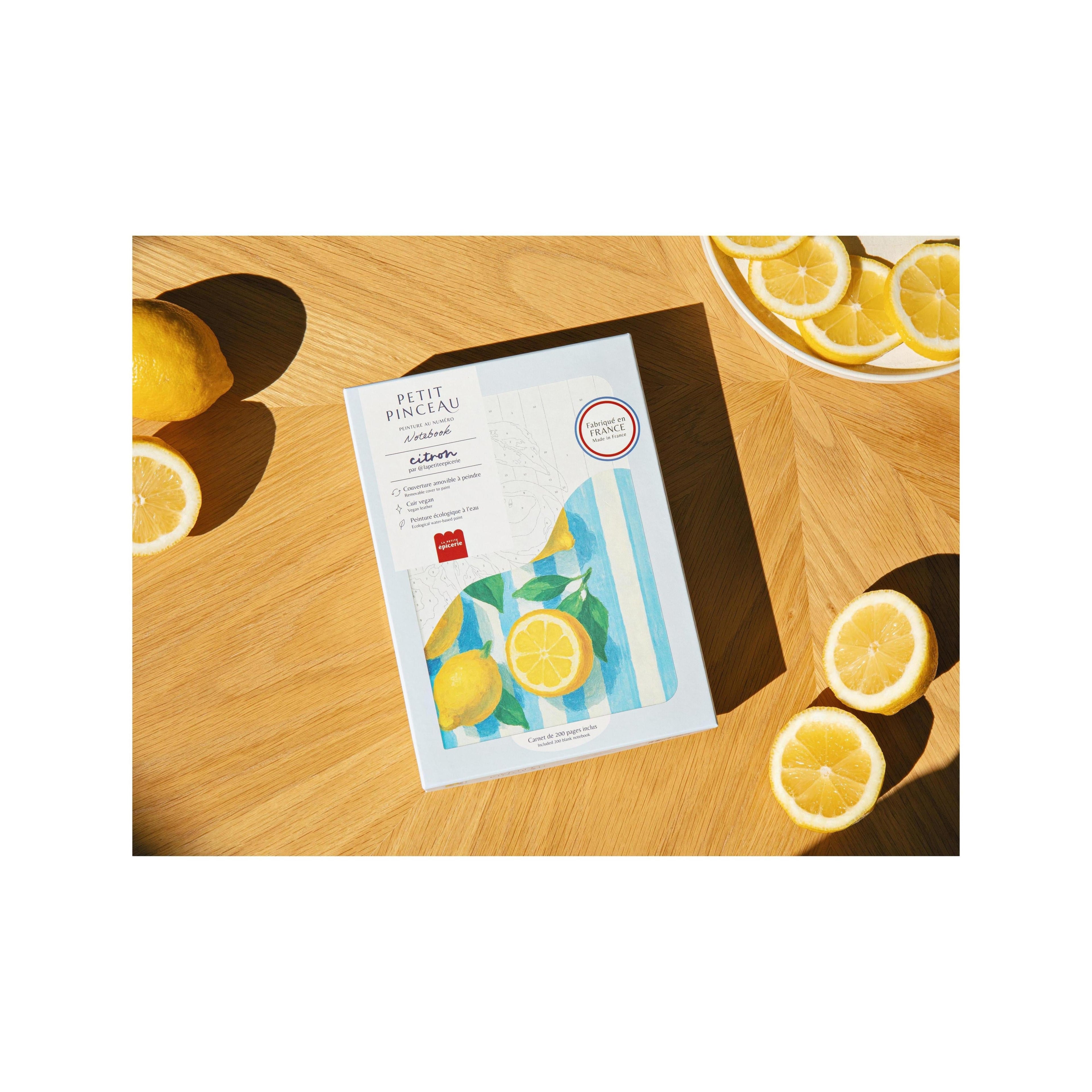 Carnet À Peindre - Notebook Peinture Au Numéro - Petit Pinceau - Citrons