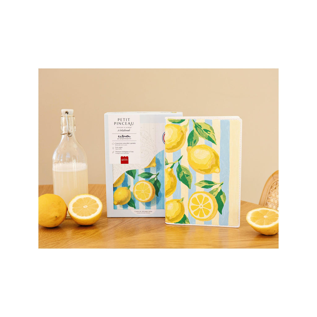 Carnet À Peindre - Notebook Peinture Au Numéro - Petit Pinceau - Citrons
