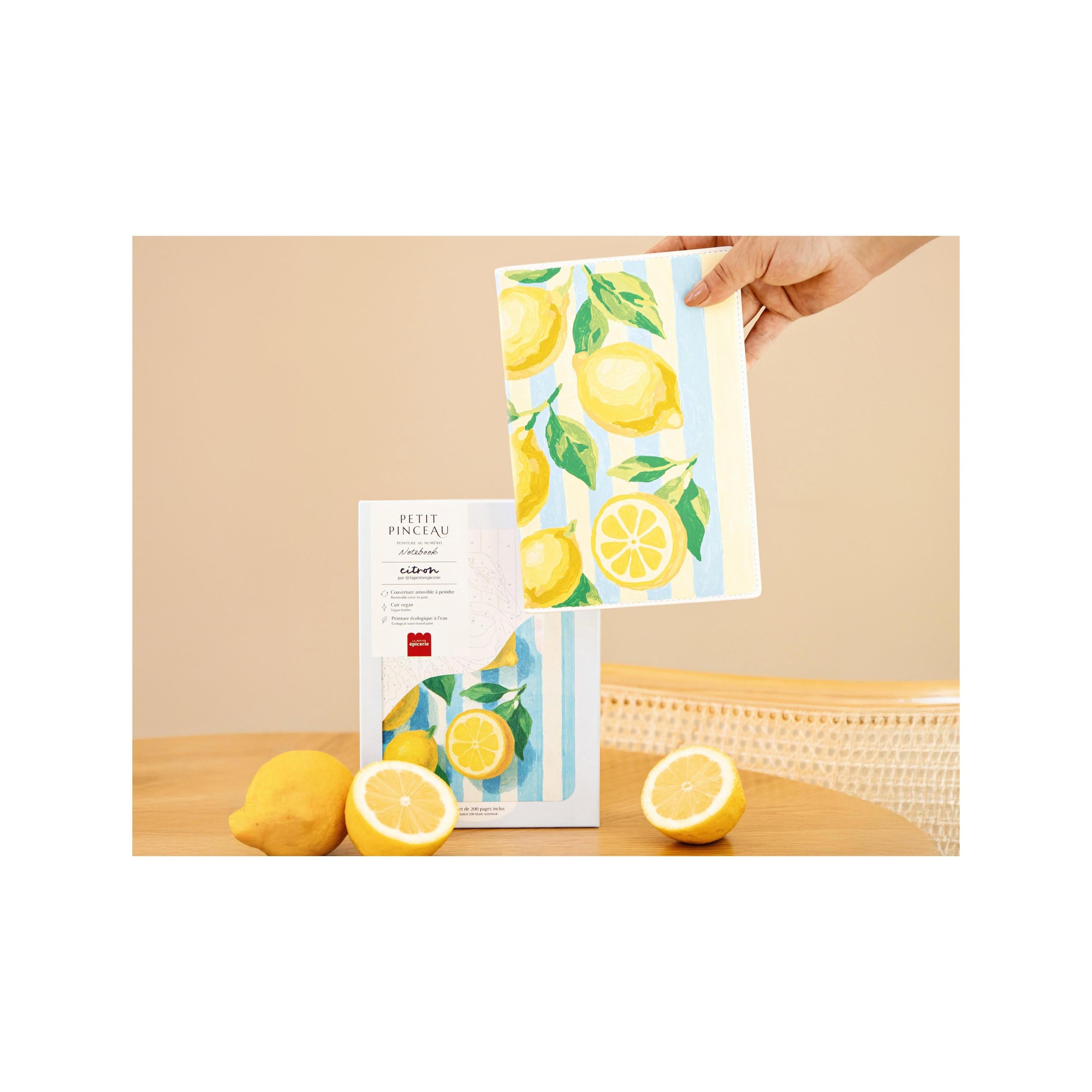 Carnet À Peindre - Notebook Peinture Au Numéro - Petit Pinceau - Citrons