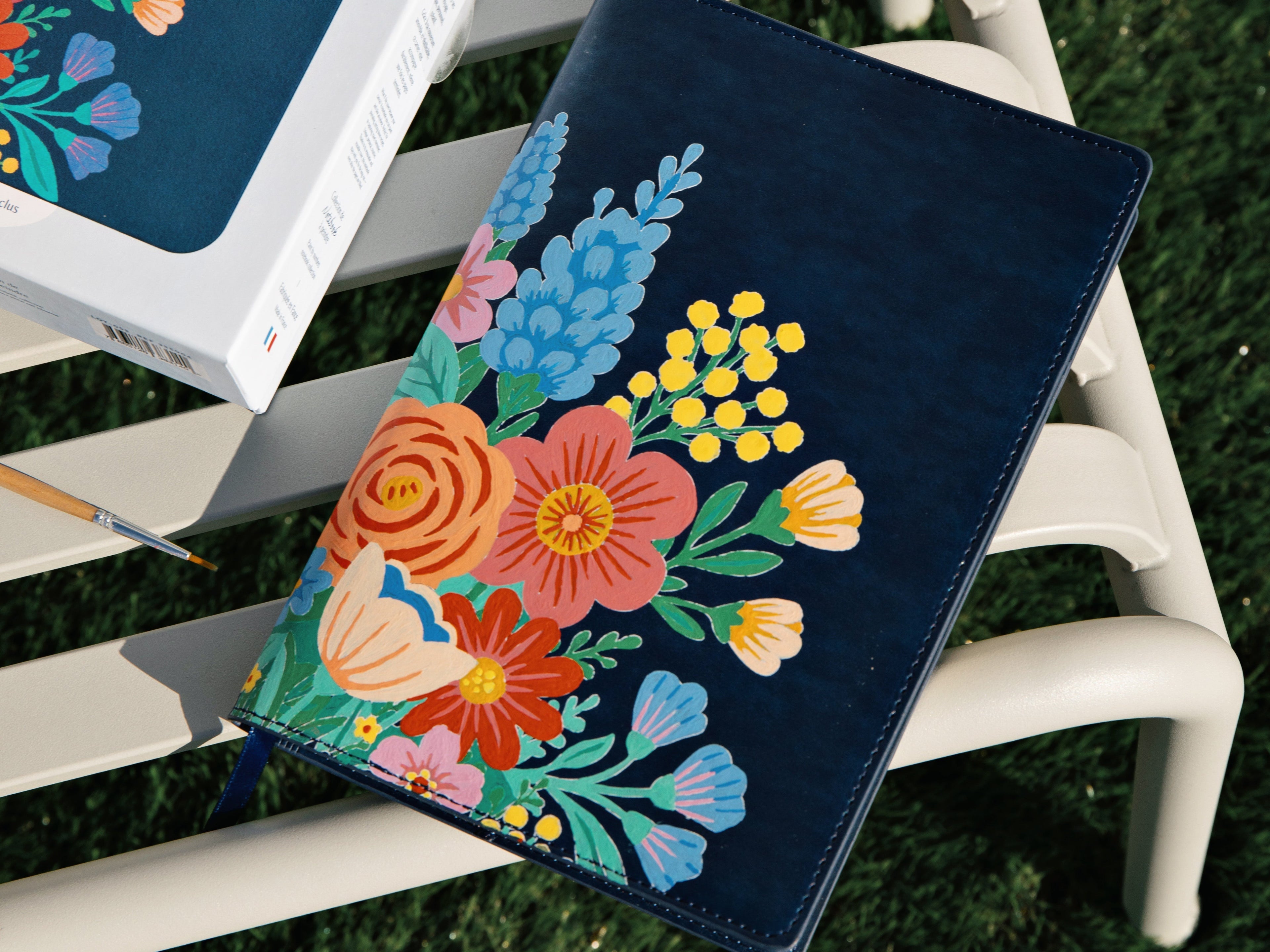 Carnet À Peindre - Notebook Peinture Au Numéro - Petit Pinceau - Bouquet