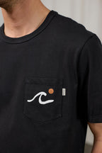 slow fashion wave print tee