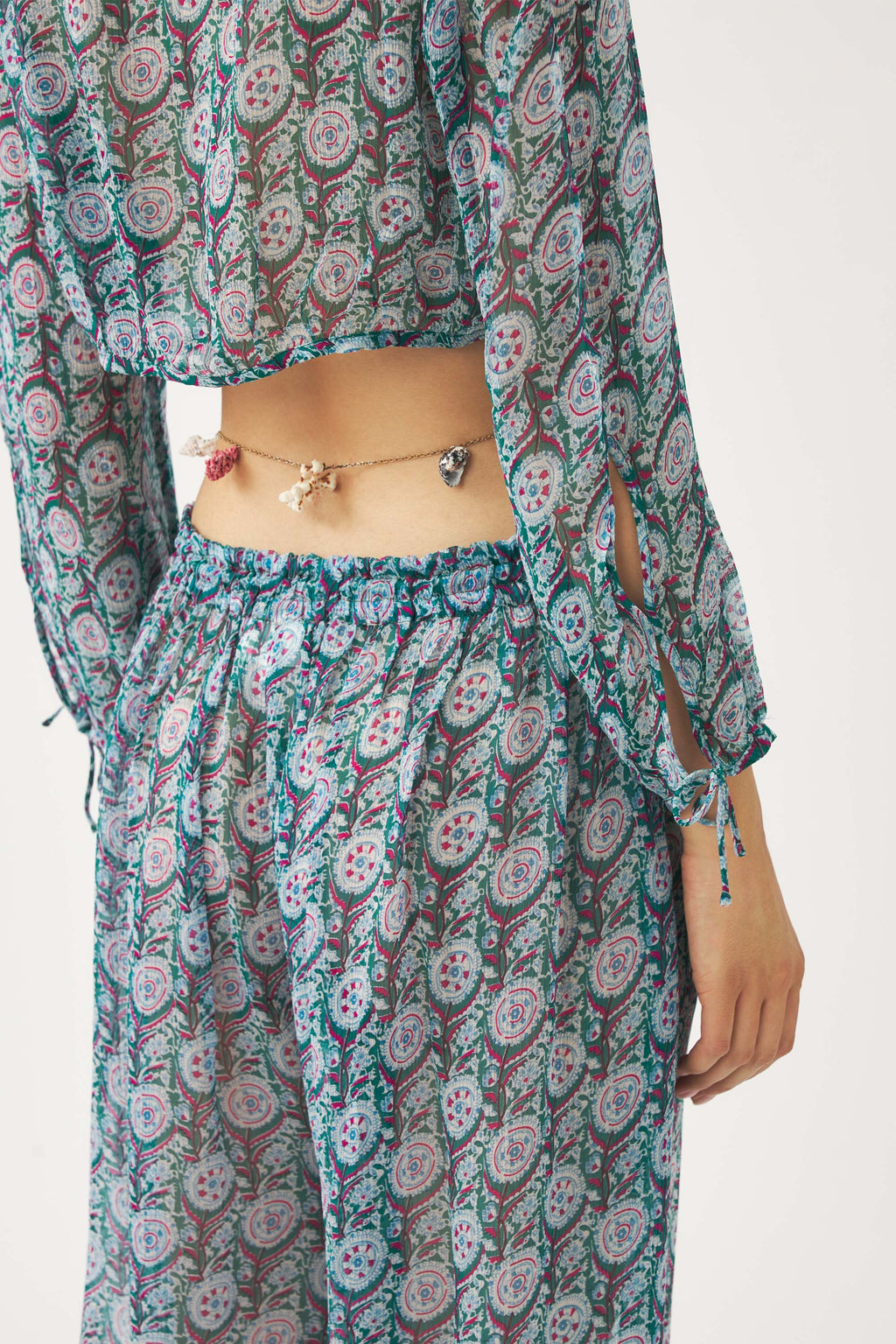 Blouse Courte Cassy - Bleu