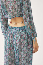 Blouse Courte Cassy - Bleu
