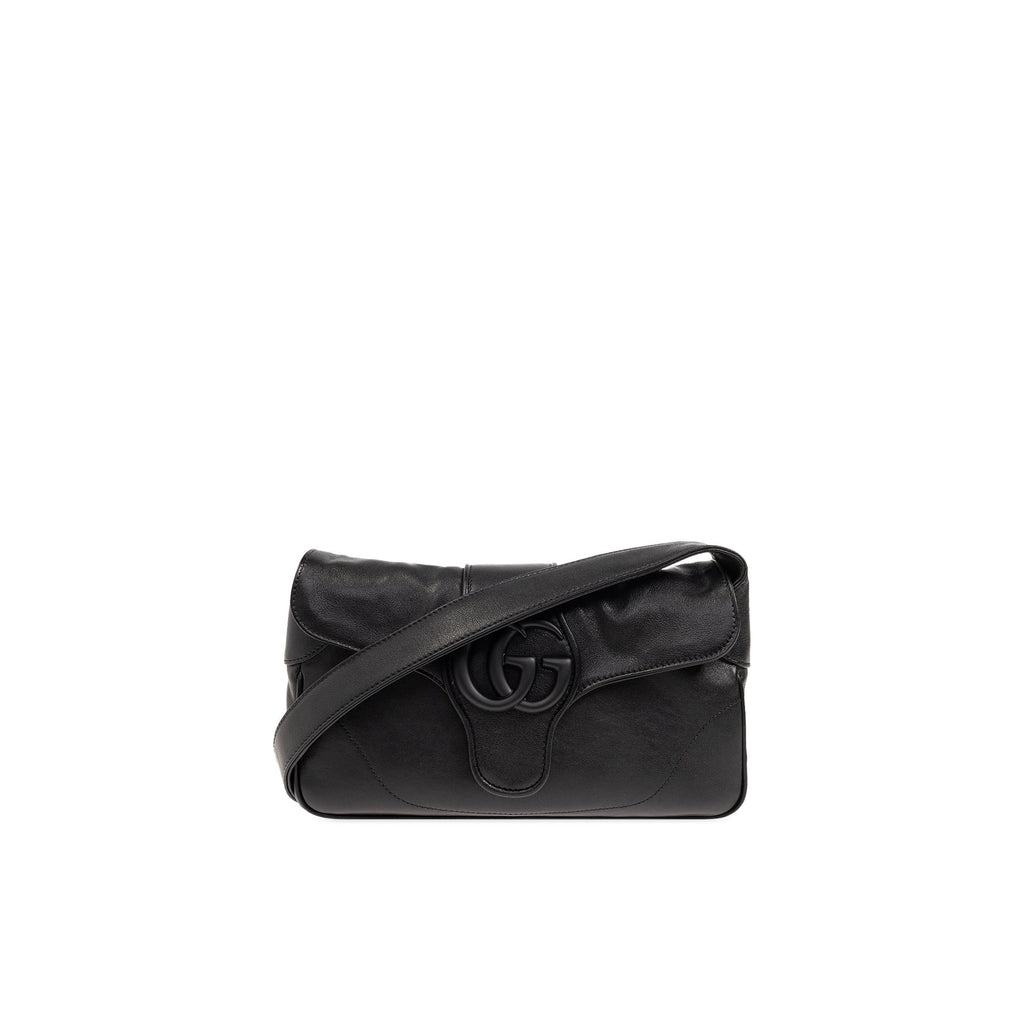 Gucci Aphrodite Leather Shoulder Bag - Black - Femme