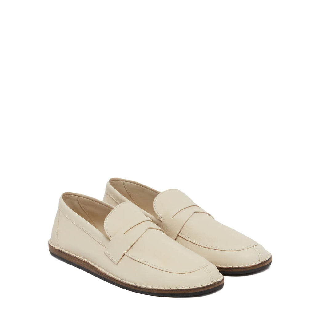 Mocassins The Row Cary Leather - Cream - Femme