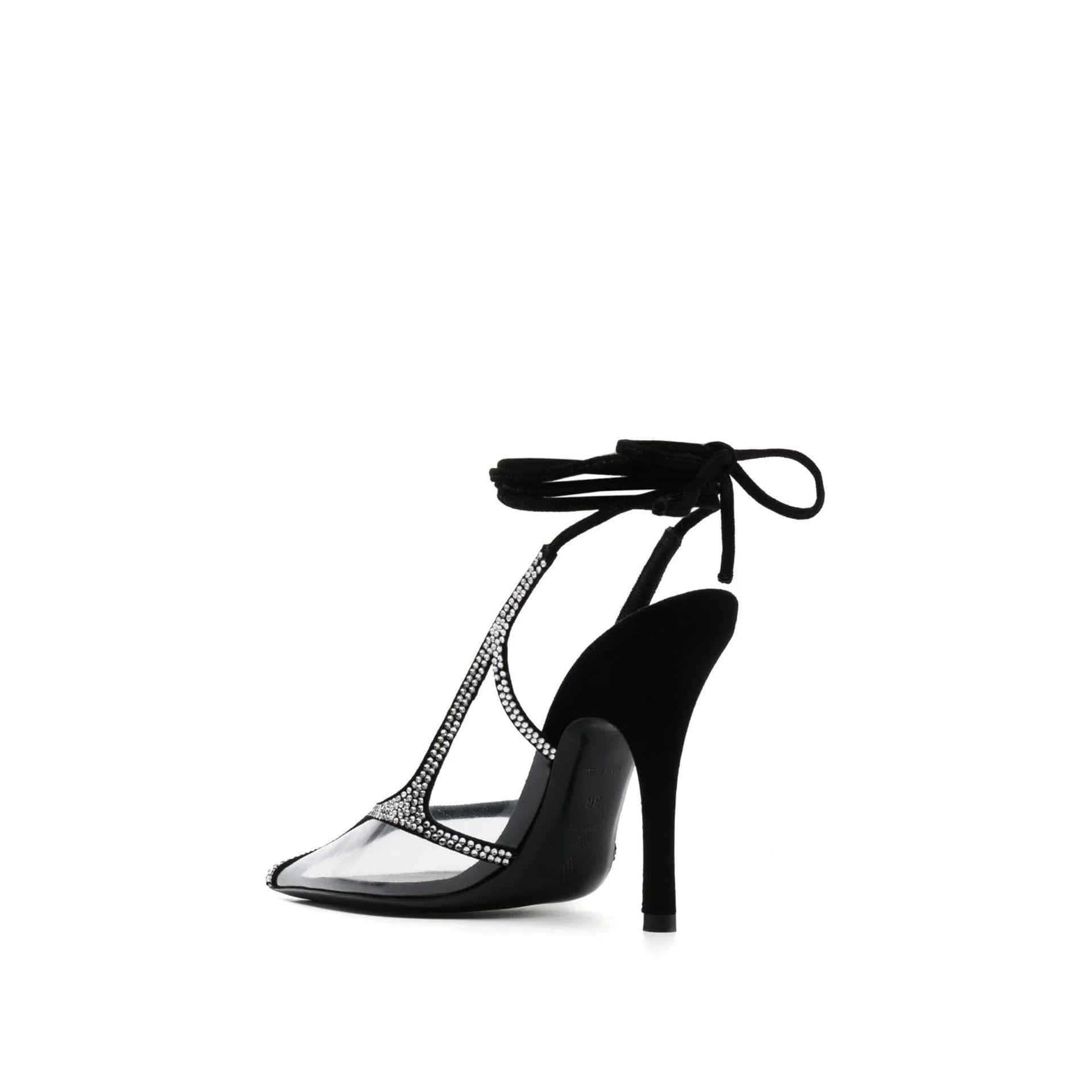 Escarpins - The Attico Venus Chrome Slingback - Black