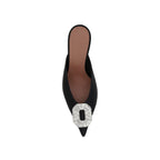 Mules - Amina Muaddi Camelia 90 - Black
