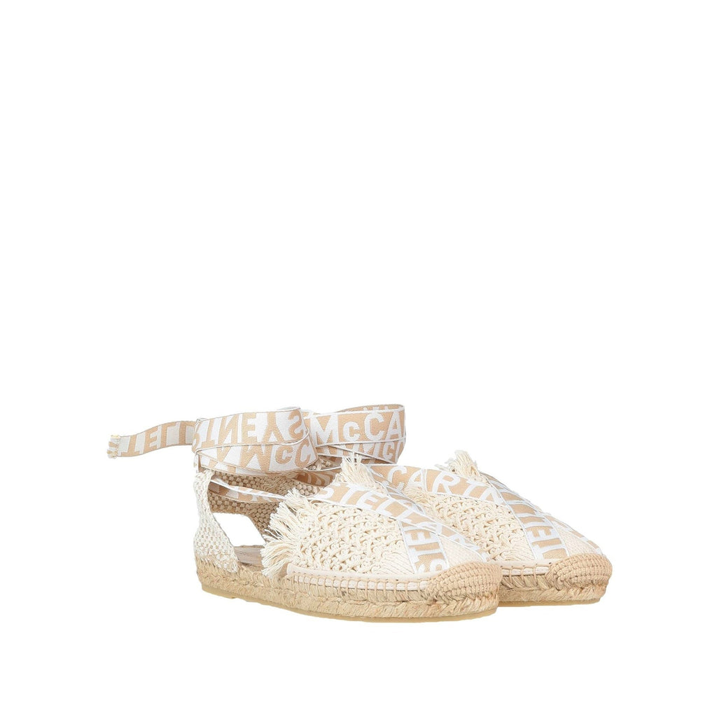 Espadrilles Stella Mccartney Logo Canvas - Beige - Femme