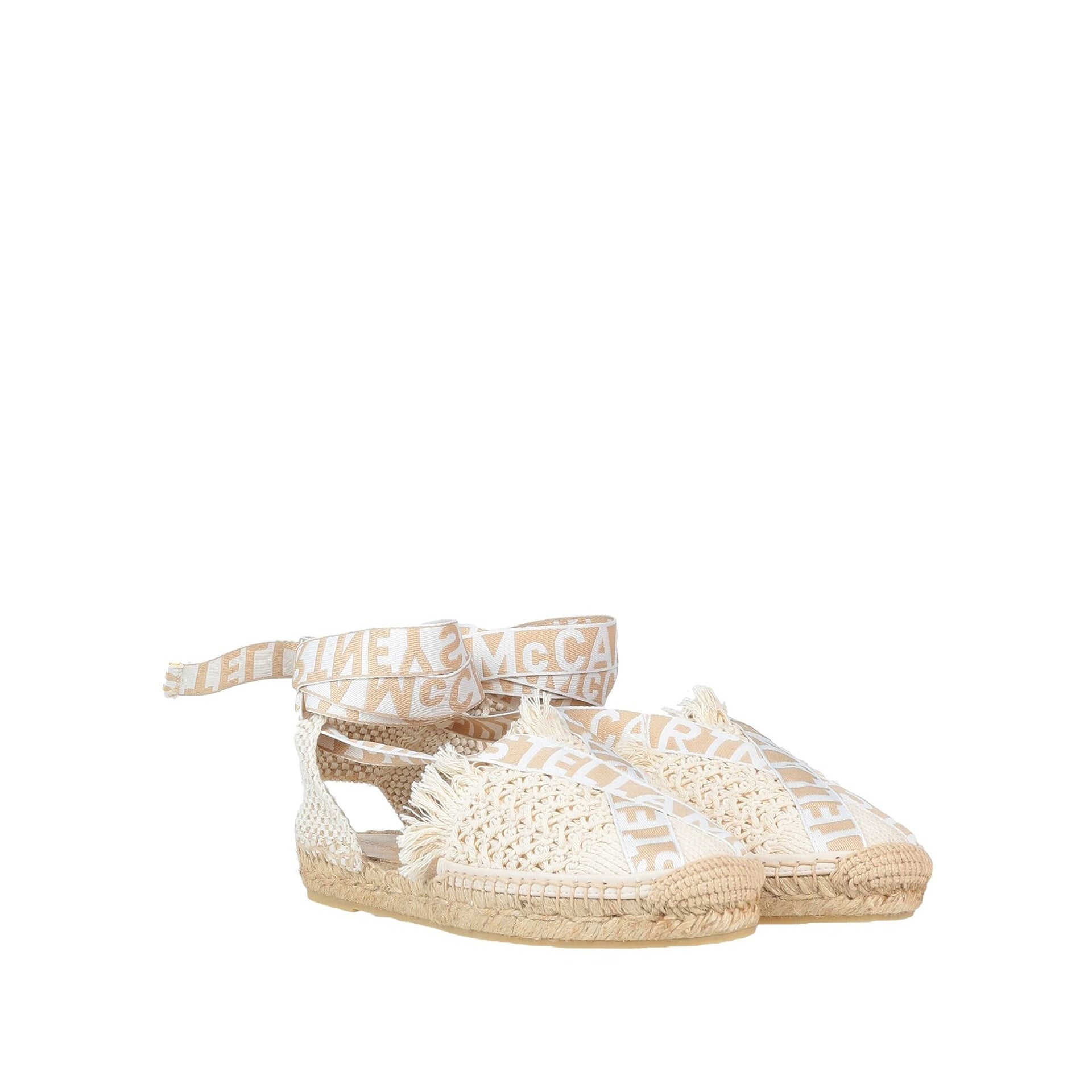 Espadrilles Stella Mccartney Logo Canvas - Beige - Femme