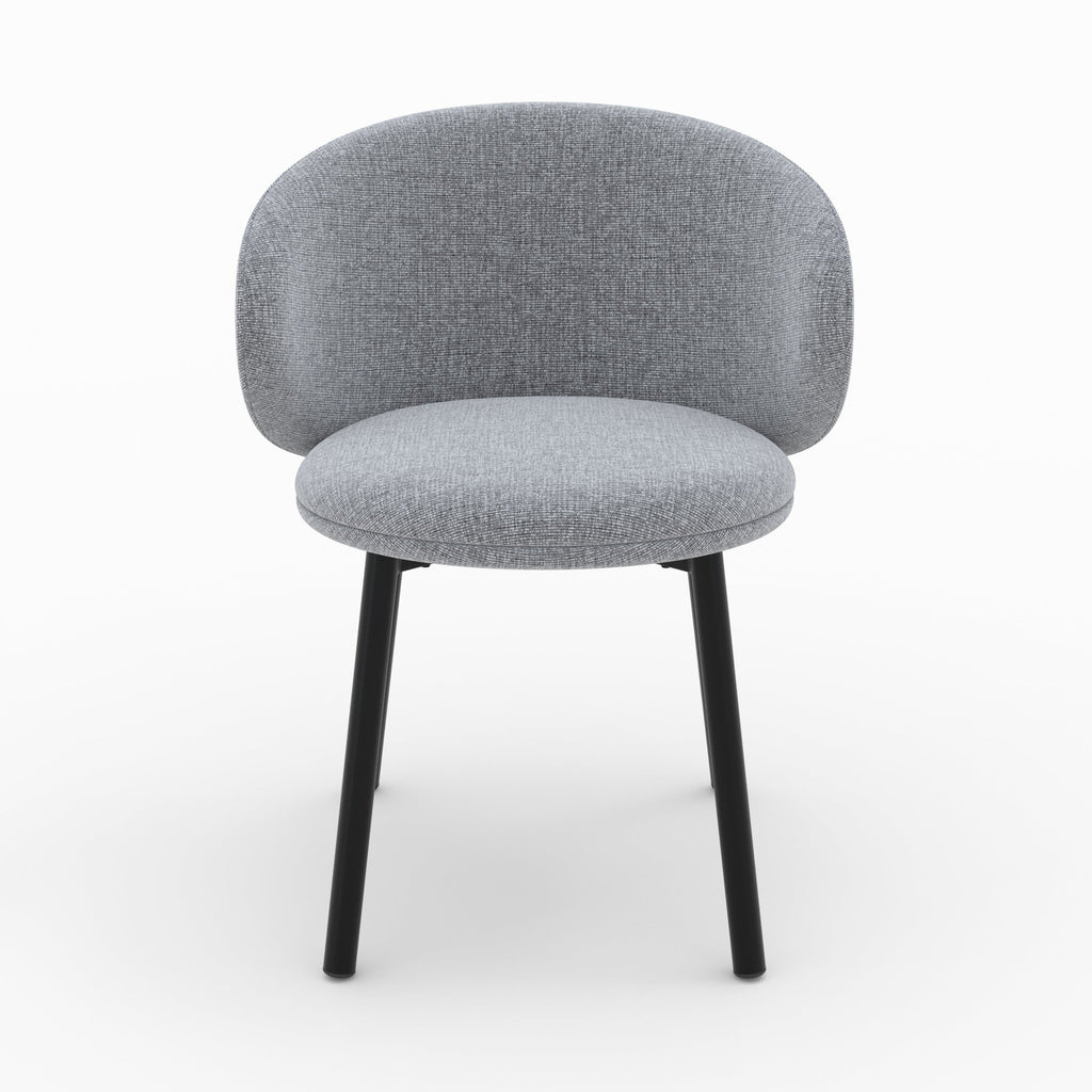 cecilia chaise en tissu gris fonce chine lot de 2