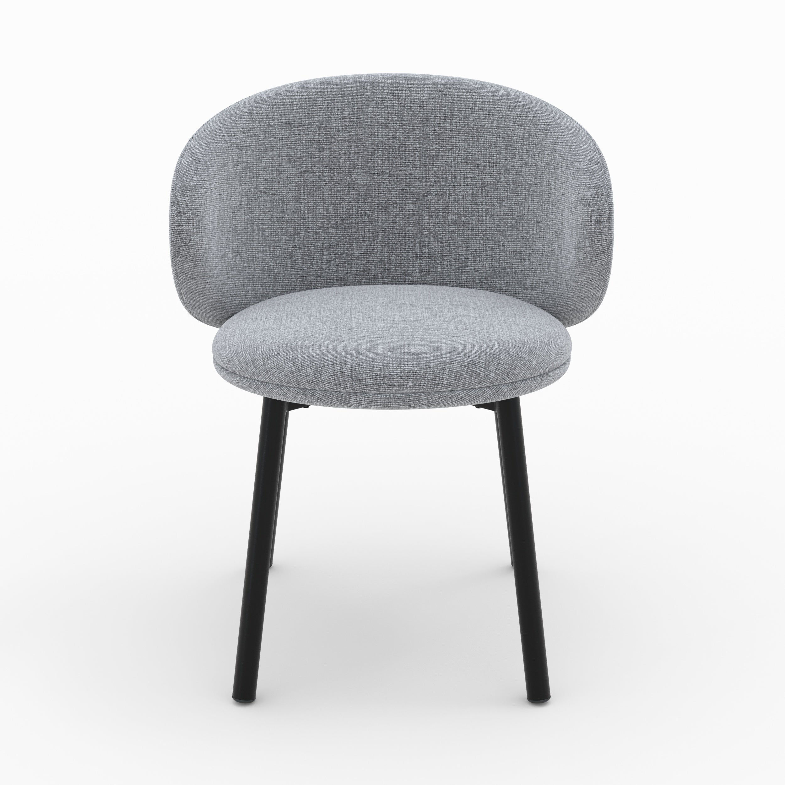 cecilia chaise en tissu gris fonce chine lot de 2