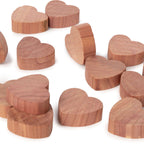 Lot De 15 Coeurs Antimites En Cèdre Naturel Oregon