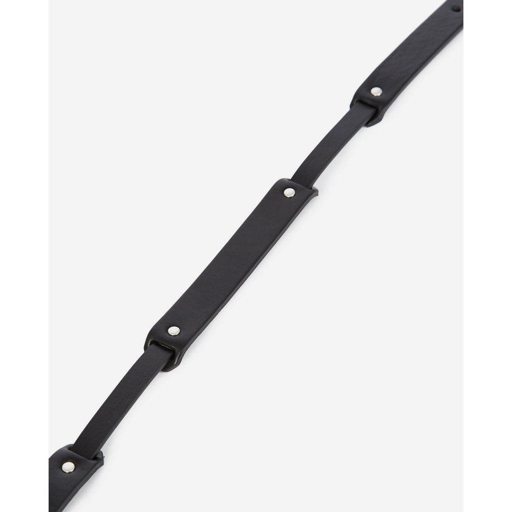The Kooples - Ceinture Cuir Fine À Découpes - Noir - Femme