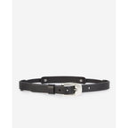 The Kooples - Ceinture Cuir Fine À Découpes - Noir - Femme