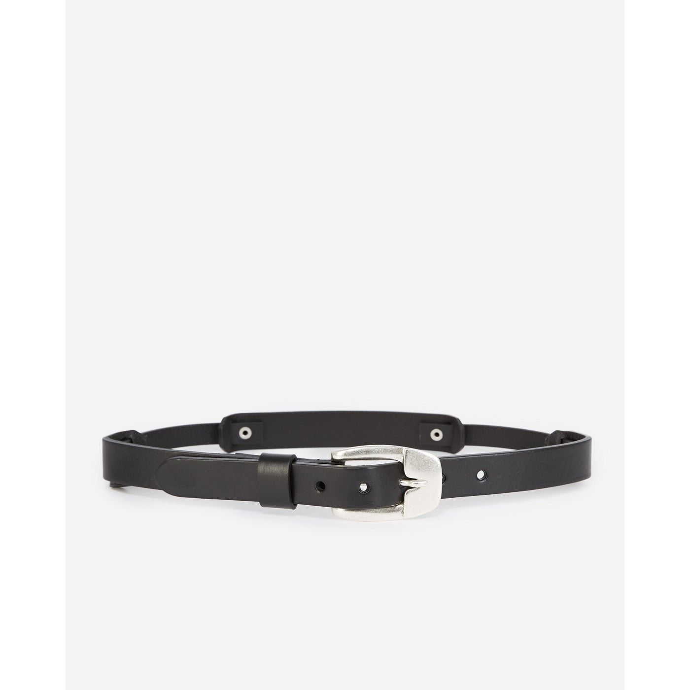 The Kooples - Ceinture Cuir Fine À Découpes - Noir - Femme