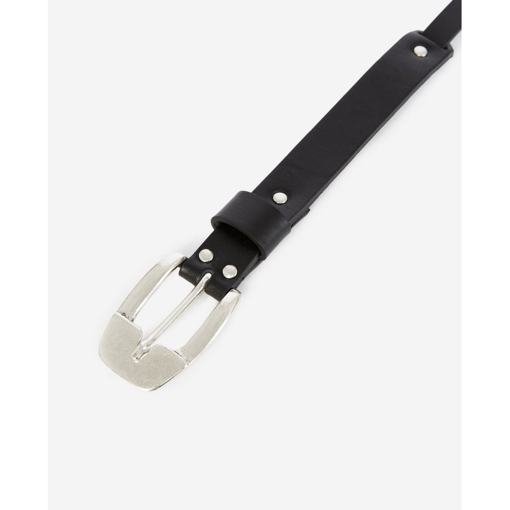 The Kooples - Ceinture Cuir Fine À Découpes - Noir - Femme