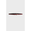 Ceinture Fine Boucle Ovale Cuir Effet Croco - Bordeaux CEINTURE Gerard Darel