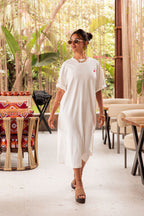 CÉLINE Blanche - Robe T-Shirt