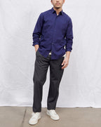 Maison Standards - Chemise John Popeline Pat - Bleu - Homme