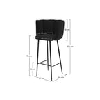 chaie de bar rosy en velours noir
