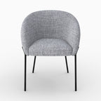 chaise andy en tissu gris chine