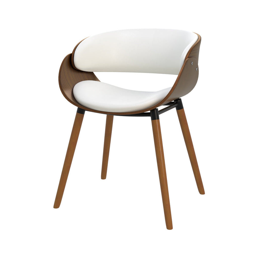 chaise assise cuir synthetique blanc polo
