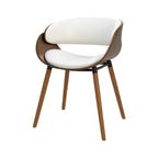 chaise assise cuir synthetique blanc polo
