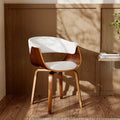 chaise blanche piada bois pu blanc