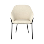 chaise blanche toscane effet laine bouclette