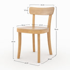 chaise bois clair hevea keno lot 2 bois massif