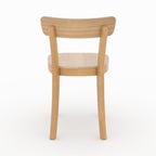 chaise bois clair hevea keno lot de 2 bois massif
