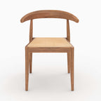 chaise bois de teck et cannage de rotin lot de 2 alia